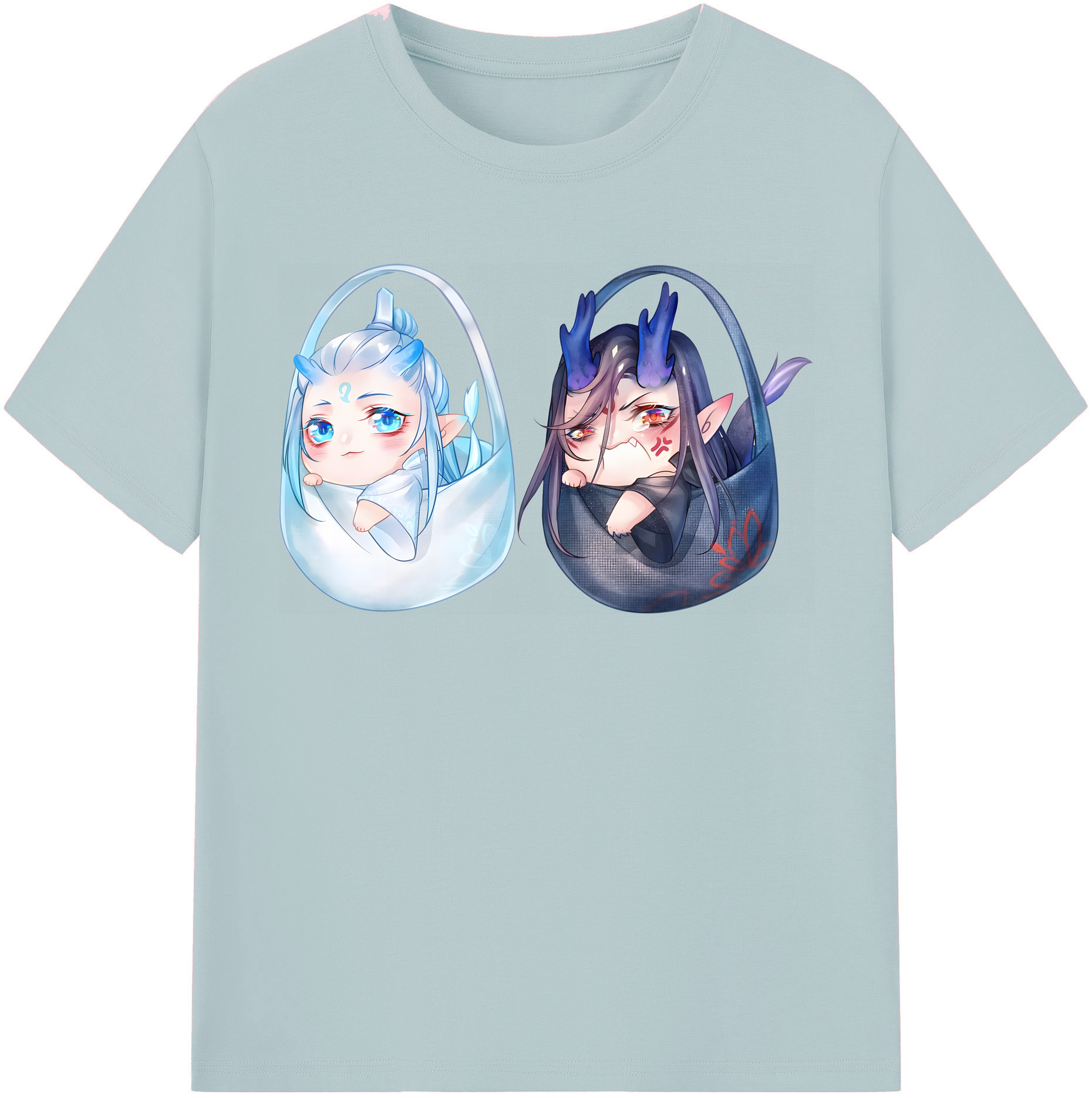 （画像用） Ne Zha 2 ナタ 魔童の大暴れ 綿100％半袖Tシャツ（フロントプリント）